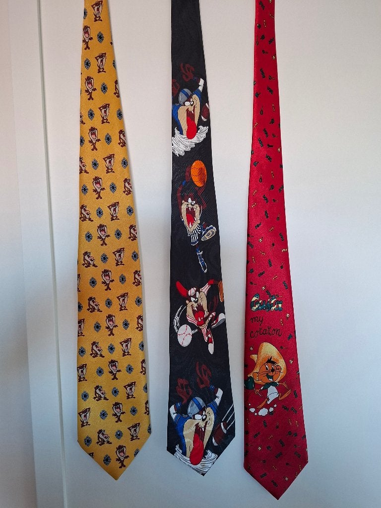Stropdas looney tunes, Verzenden, Zo goed als nieuw, Merkloos, Met patroon