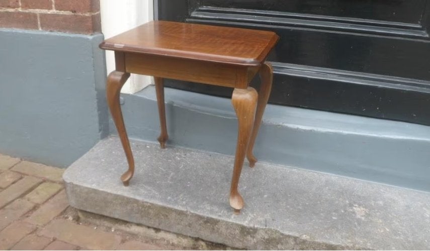 Vintage houten TAFELTJE bijzettafel plantentafel 34,5 hoog, Ophalen of Verzenden