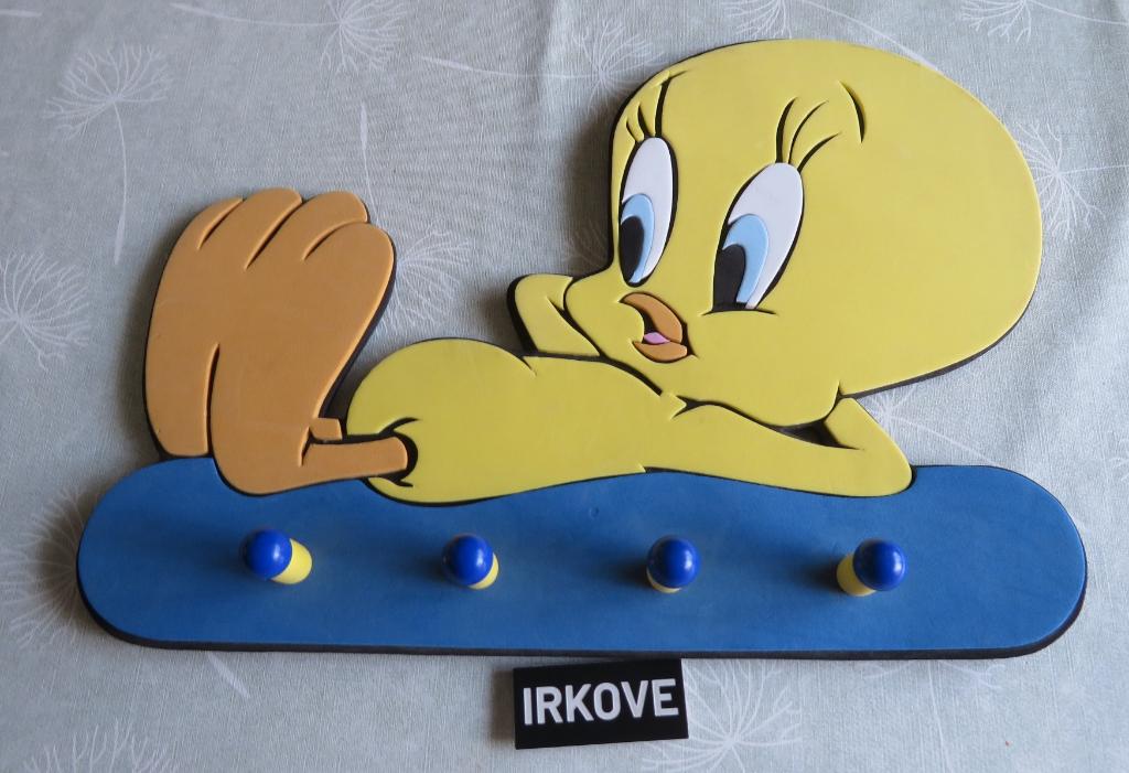 KINDERKAPSTOKKEN * BOB / NIJNTJE / TWEETY * 3 Stuks *, Wandkapstok, Kunststof, Verzenden, Zo goed als nieuw