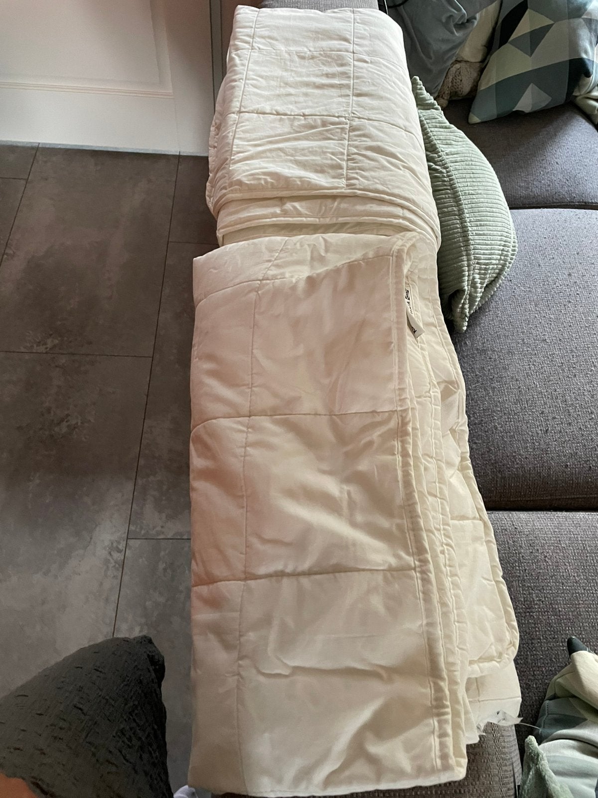 2x Matrasbeschermer van Ikea GRATIS 90x200, Ophalen, Zo goed als nieuw, Eenpersoons, Wit