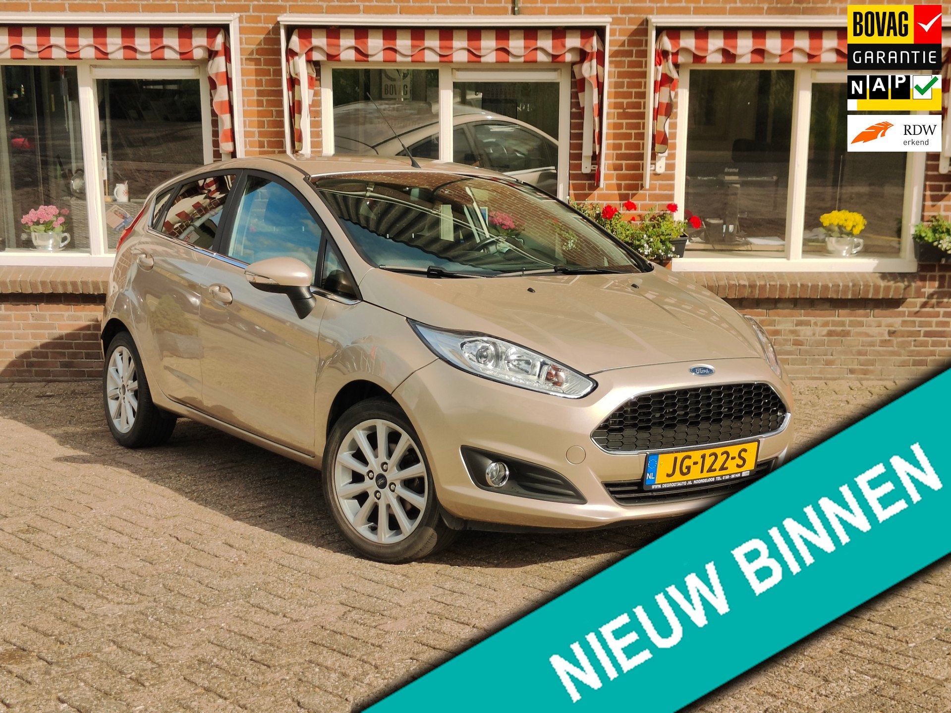 Ford Fiesta 1.0 EcoBoost Titanium Clima Navi Cruise Tr.haak, Dealer onderhouden, 23 km/l, Origineel Nederlands, Bedrijf