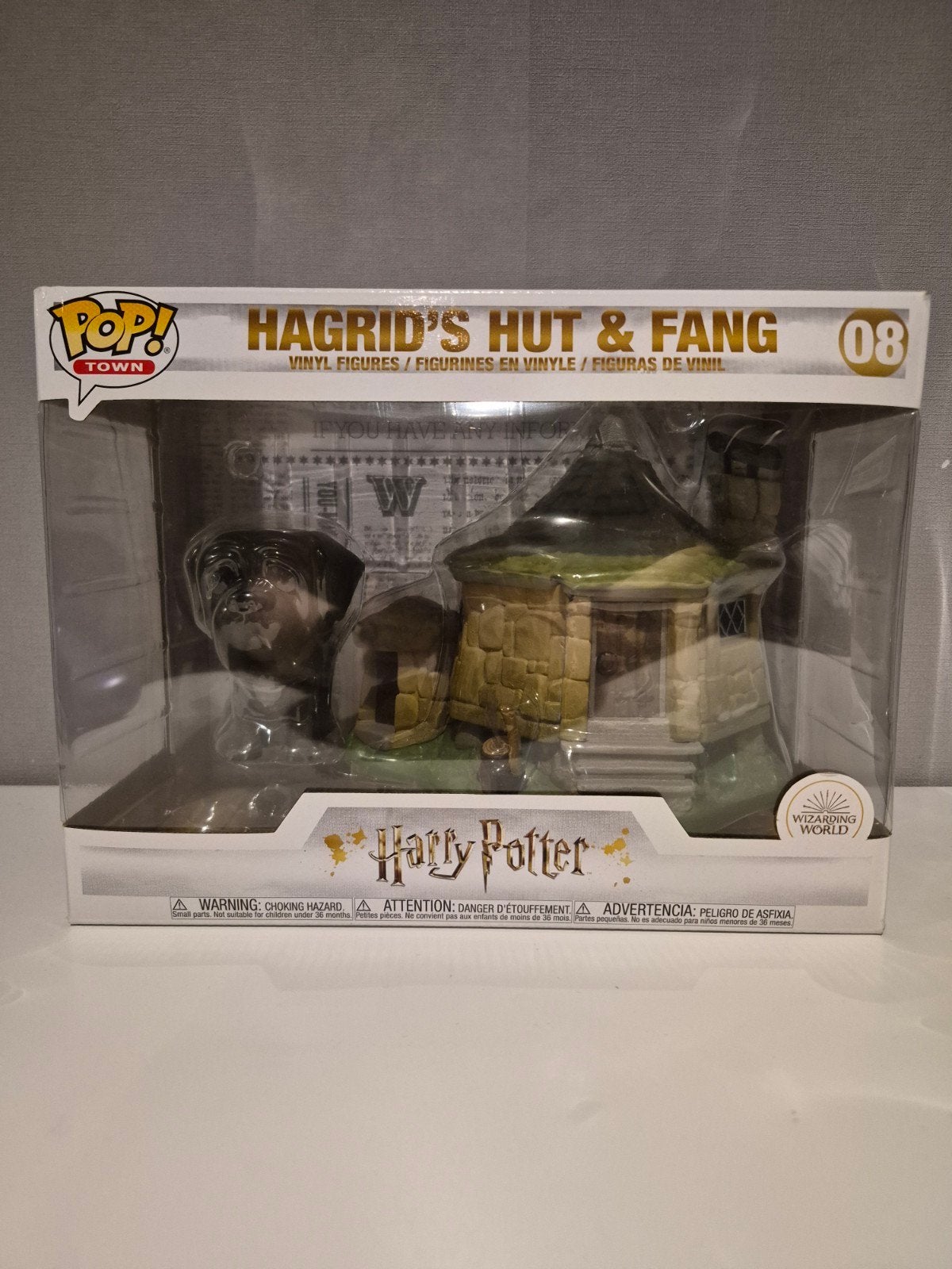 harry potter funko pop hagrid's hut & fang 08, Verzenden, Zo goed als nieuw