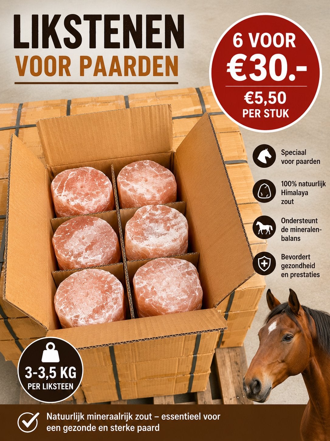 Likstenen, Dieren en Toebehoren, Paarden en Pony's | Verzorgingsproducten, Ophalen of Verzenden, Nieuw