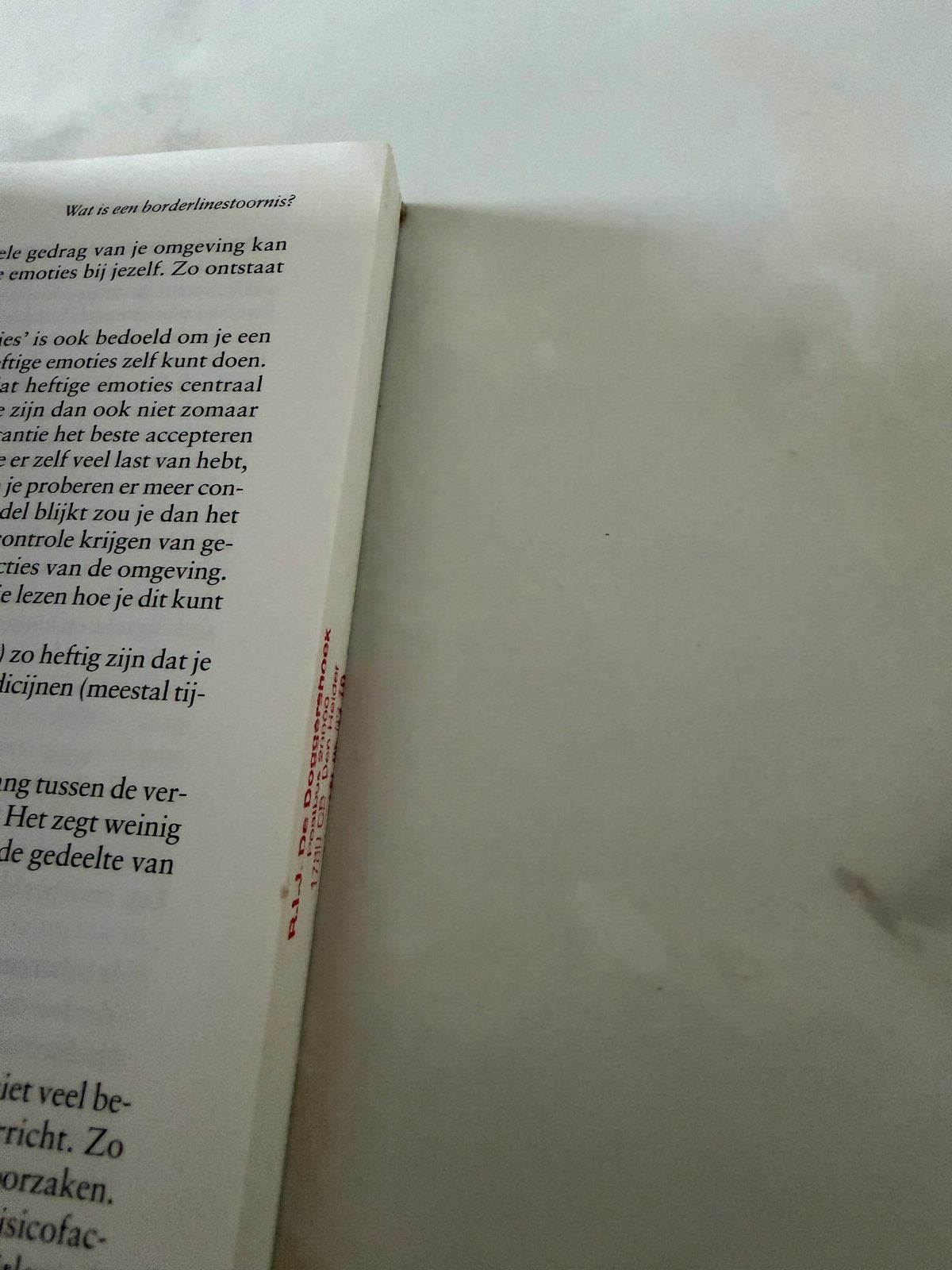 Borderline Hulpboek - Jaap Spaans & Erwin van Meekeren, Boeken, Ophalen of Verzenden, Gelezen, Klinische psychologie