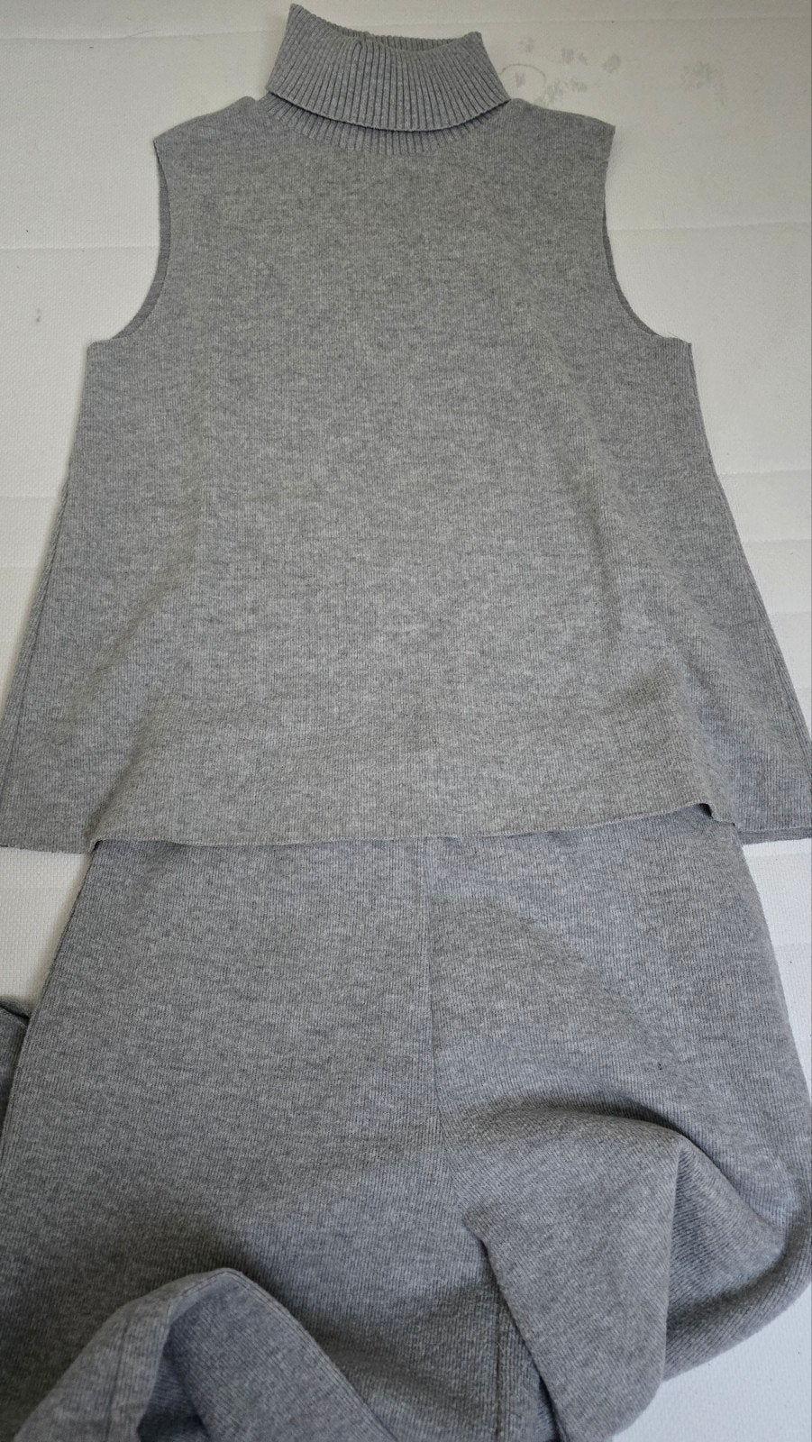 Zara gebreide set - top en broek, Zara, Ophalen of Verzenden, Maat 36 (S), Grijs