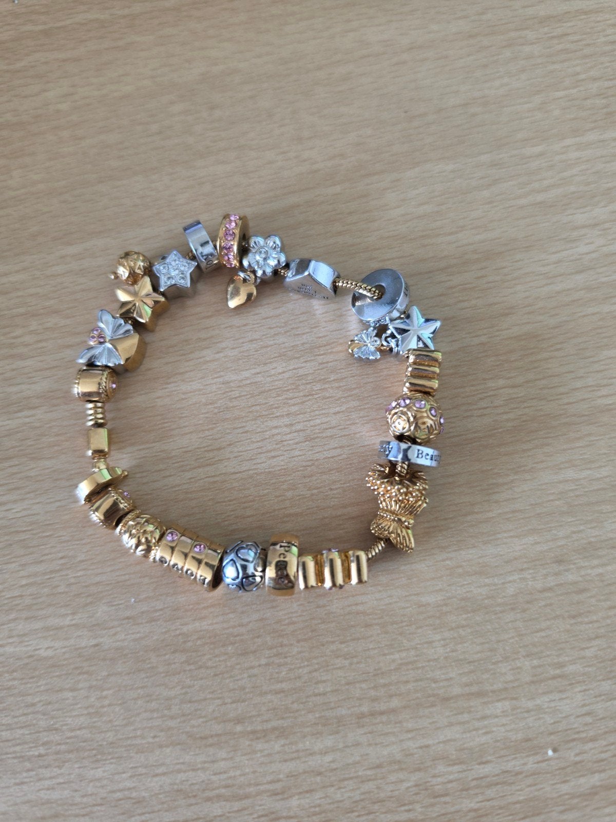 Pandora armband ( niet echt ), Ophalen, Zo goed als nieuw, Zilver