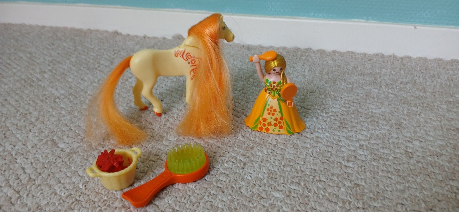 Playmobil paard met pop en accessoires, Ophalen, Gebruikt, Meisje