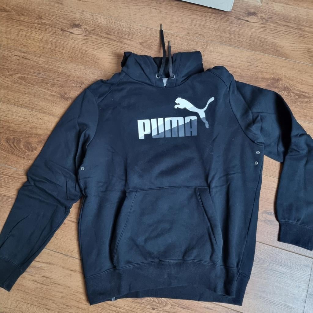 Puma Zwarte Sweater Maat M - Zo goed als nieuw, Puma, Maat 48/50 (M), Zwart, Ophalen of Verzenden