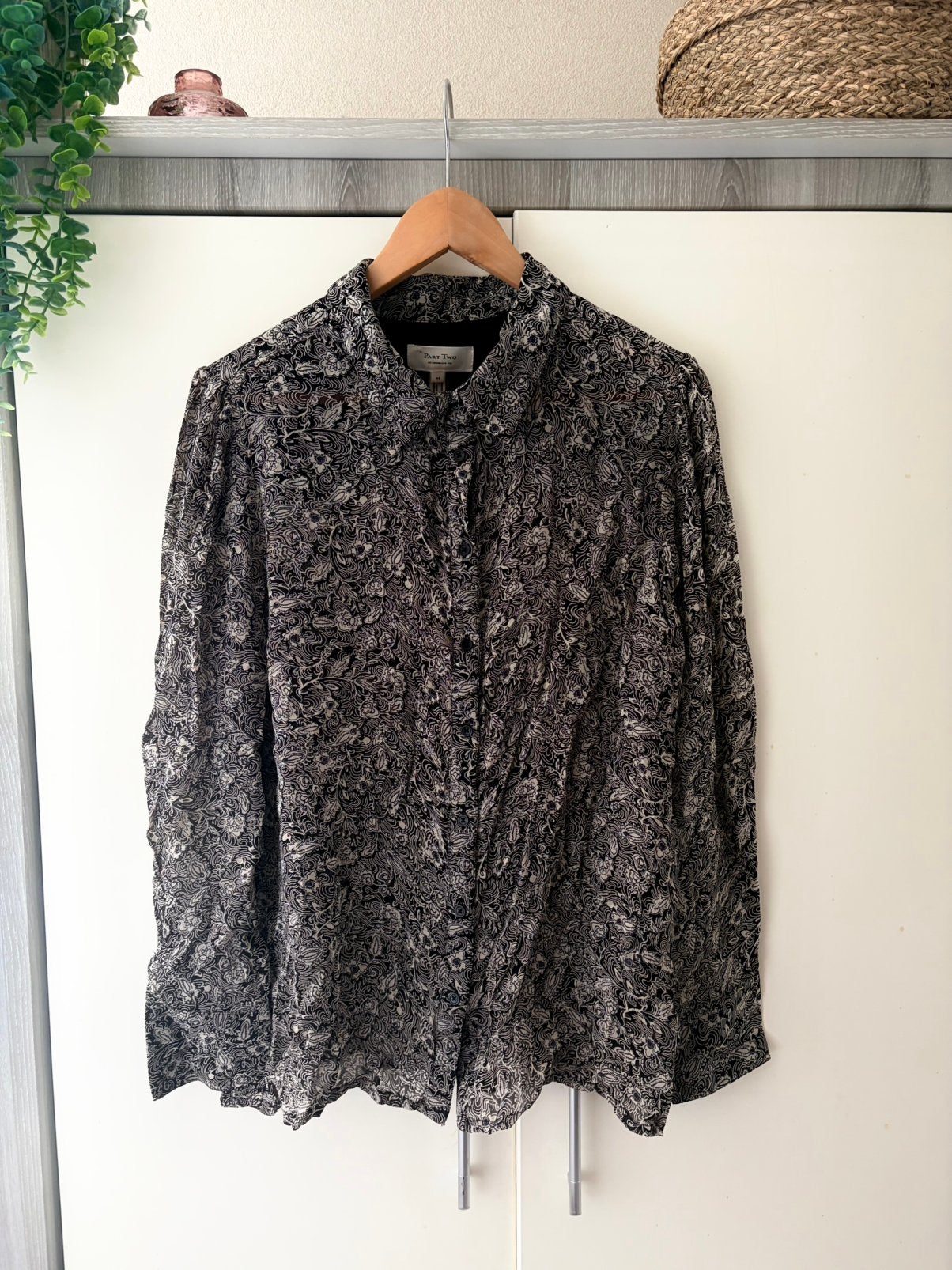 Part Two viscose blouse maat 44, Ophalen of Verzenden, Zo goed als nieuw, Maat 42/44 (L), Zwart