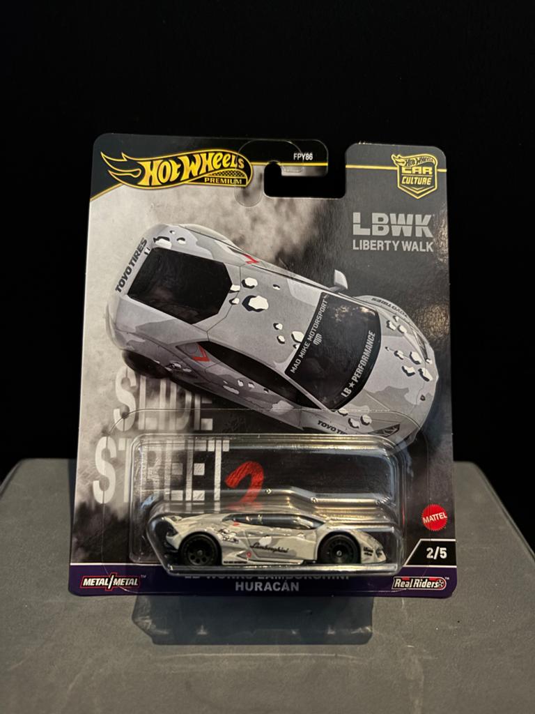 Hot Wheels Premium Car Culture Slide Street LBWK Huracan, 1:50 of kleiner, Auto, Nieuw, Ophalen