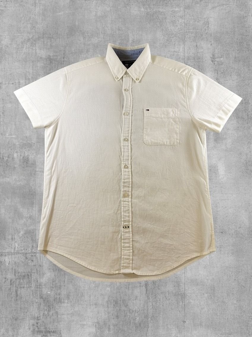 Tommy Hilfiger overhemd wit maat L button down, Tommy Hilfiger Europe B.V., Danzigerkade 165, 1013 AP Amsterdam, Nederland, Contact.nl@service.tommy.com