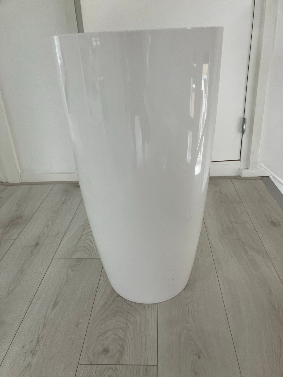 Elho Brussels Diamond High bloempot wit 70cm met binnenpot, Kunststof, Rond, Binnen, Zo goed als nieuw