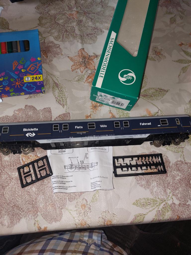 NS fietsenrijtuig Sachsenm.14639, Overige merken, Gelijkstroom, Verzenden, NS