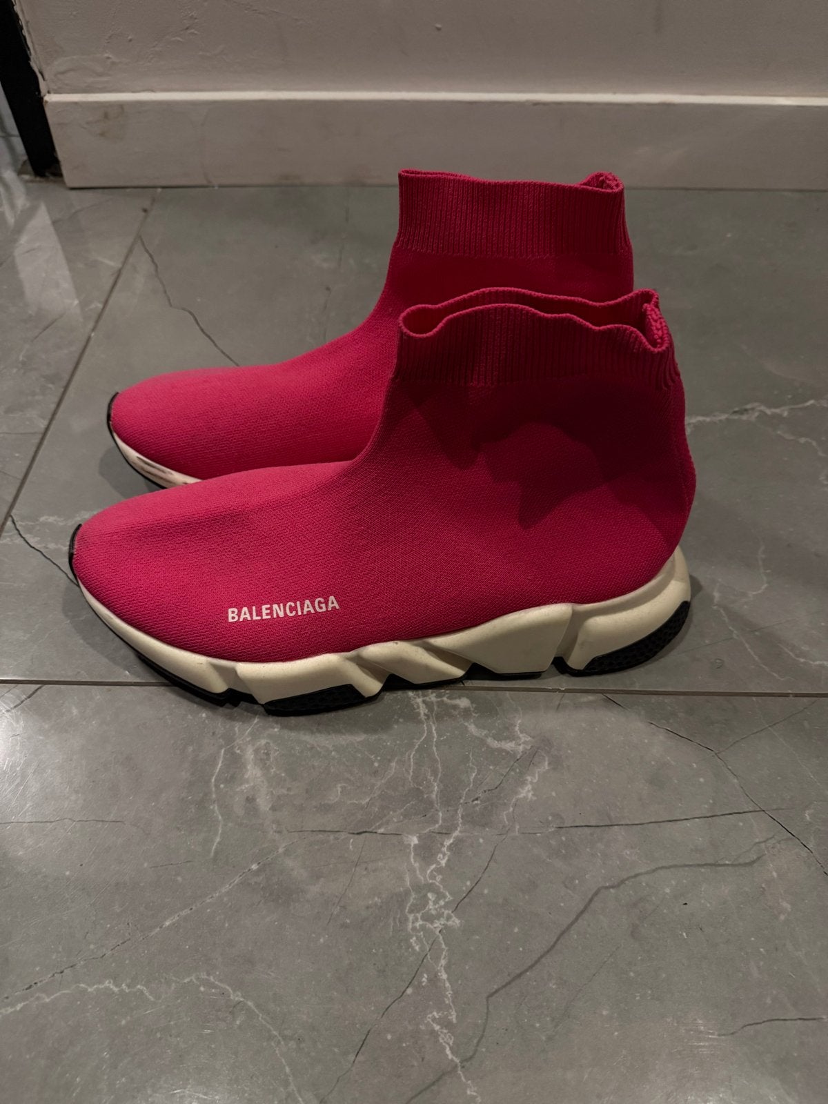 Balenciaga Speed Trainer Roze Sneakers, Kleding | Dames, Schoenen, Ophalen of Verzenden, Zo goed als nieuw, Roze, Sneakers of Gympen