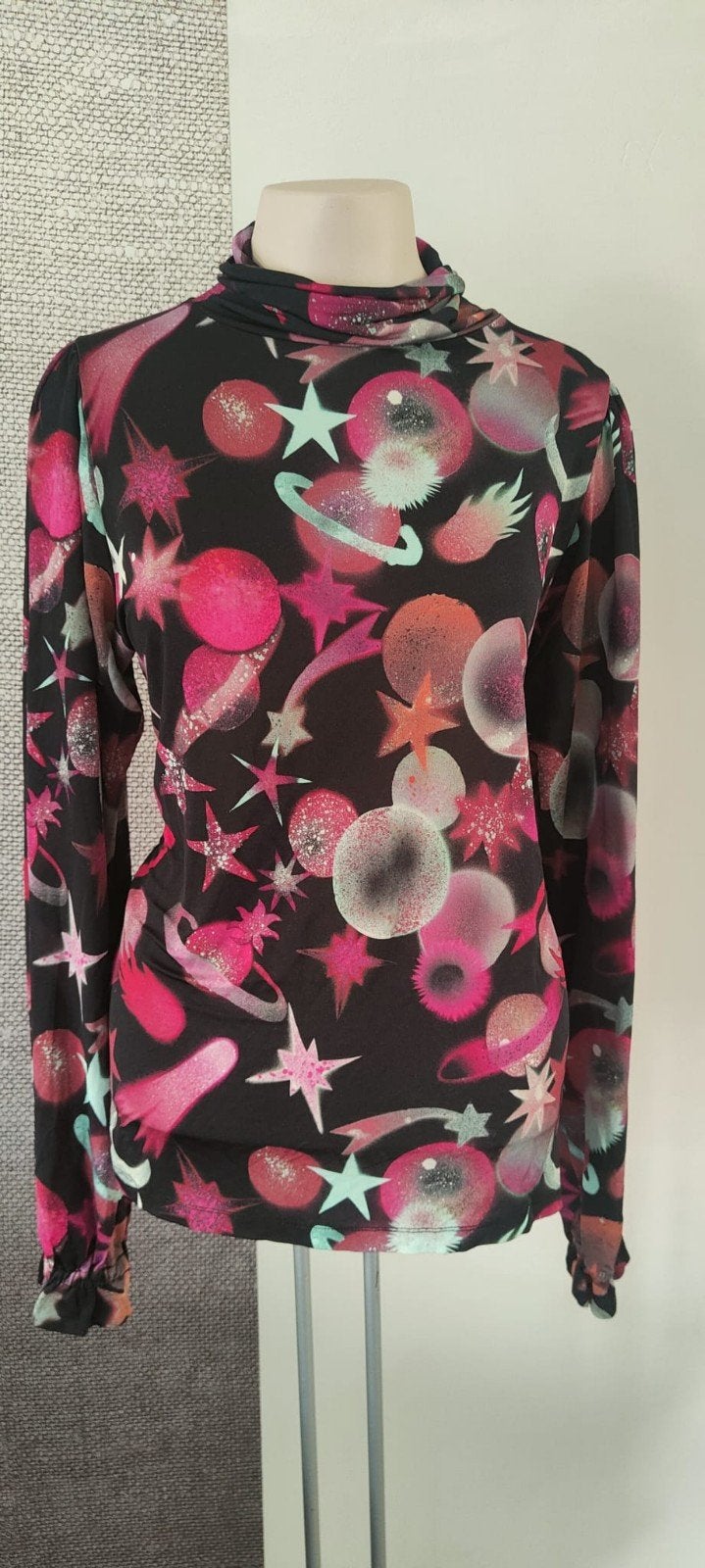 Shirt Fabiënne Chapot, Kleding | Dames, T-shirts, Zo goed als nieuw, Maat 38/40 (M), Zwart, Lange mouw, Ophalen of Verzenden