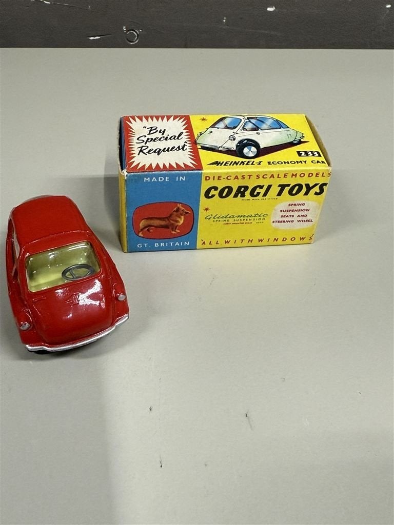 Corgi toys 233 Heinkel nette staat met doos, Ophalen of Verzenden, Zo goed als nieuw, Auto