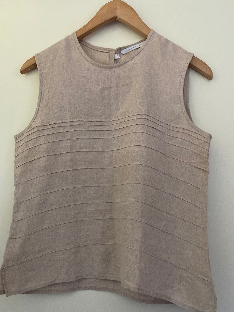 Linnen top beige M, Maat 38/40 (M), Beige, Max Mara, Nieuw