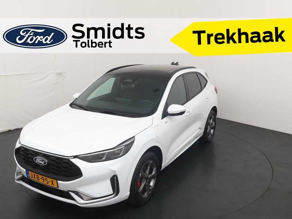 Ford Kuga 2.5 PHEV 243 pk ST-Line X | Trekhaak I AGR stoelen, Auto's, Ford, Gebruikt, Zwart, 4 cilinders, Bedrijf