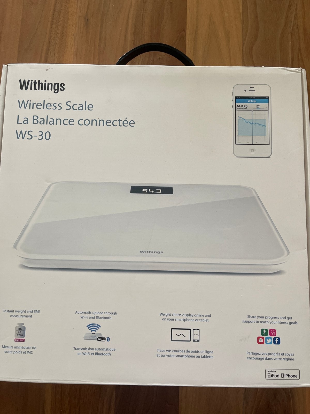 Withings Wireless Scale WS-30 - Slimme Personenweegschaal, Ophalen, 1 tot 500 gram, Nieuw, 100 kg of meer