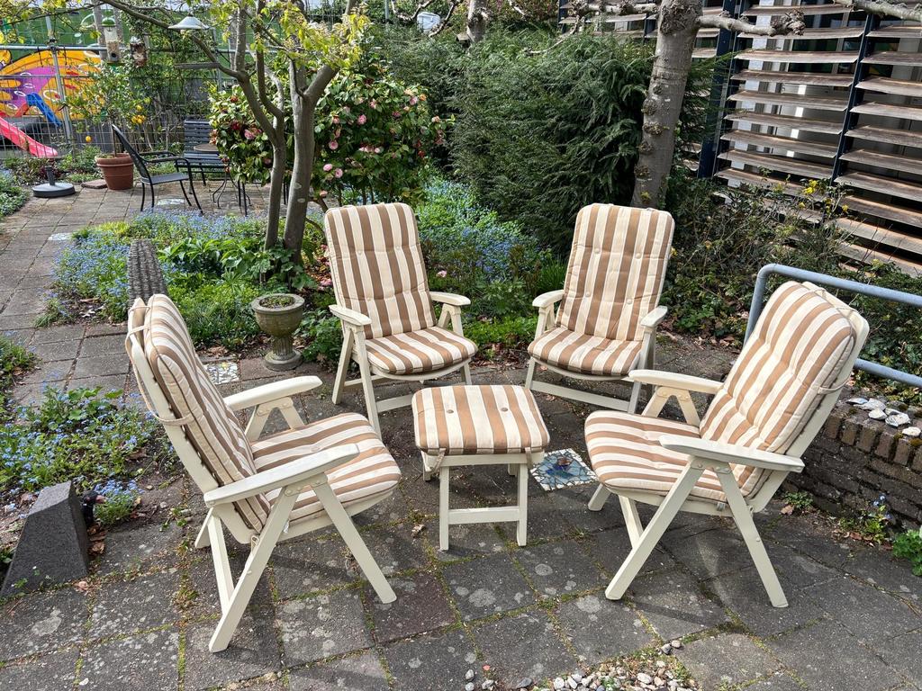 4 delige tuinset Kurz zeer luxe compleet beige, Tuin en Terras, Ophalen, 4 zitplaatsen, Aluminium, Zo goed als nieuw