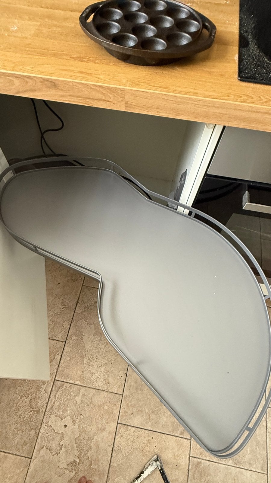 Kessebohmer Lemans Uittrekbare hoekkast  beslag rechts, Zo goed als nieuw, Minder dan 100 cm, Grijs, 50 tot 75 cm