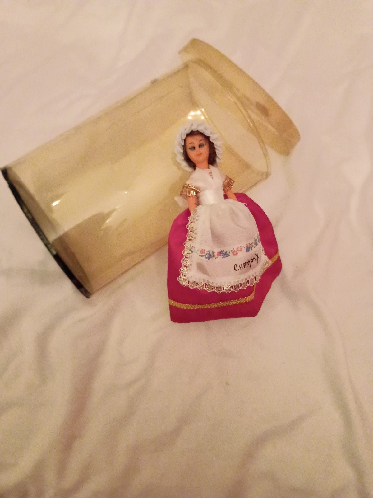 Vintage Chamonix Pop uit de jaren '50 in originele doos, Verzamelen, Poppen, Ophalen of Verzenden, Gebruikt, Pop