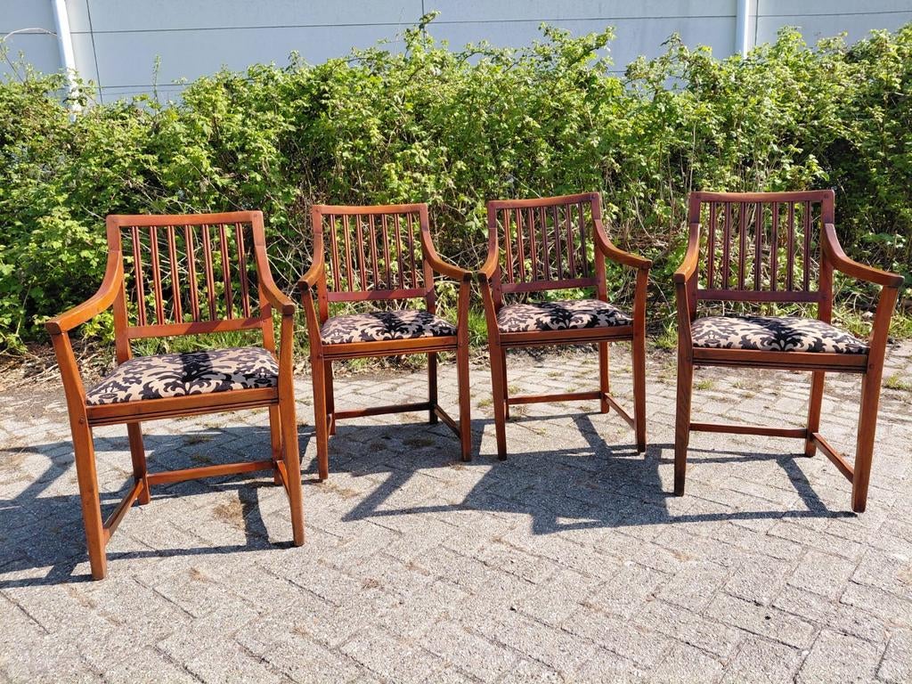 Schuitema Jugendstil eetkamerstoelen, Antiek en Kunst, Antiek | Meubels | Stoelen en Banken, Ophalen
