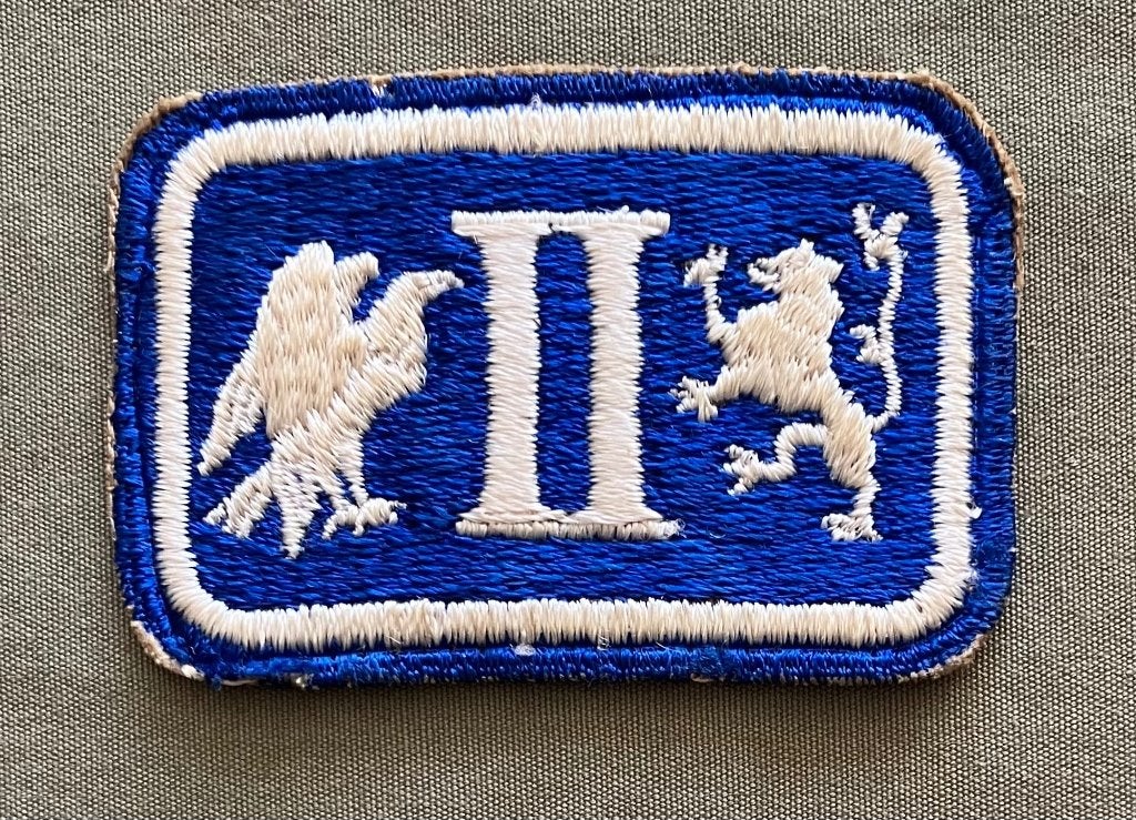 US WW2 Shoulder Patch - 2nd army Corps ETO, Ophalen of Verzenden, Landmacht, Amerika, Embleem of Badge