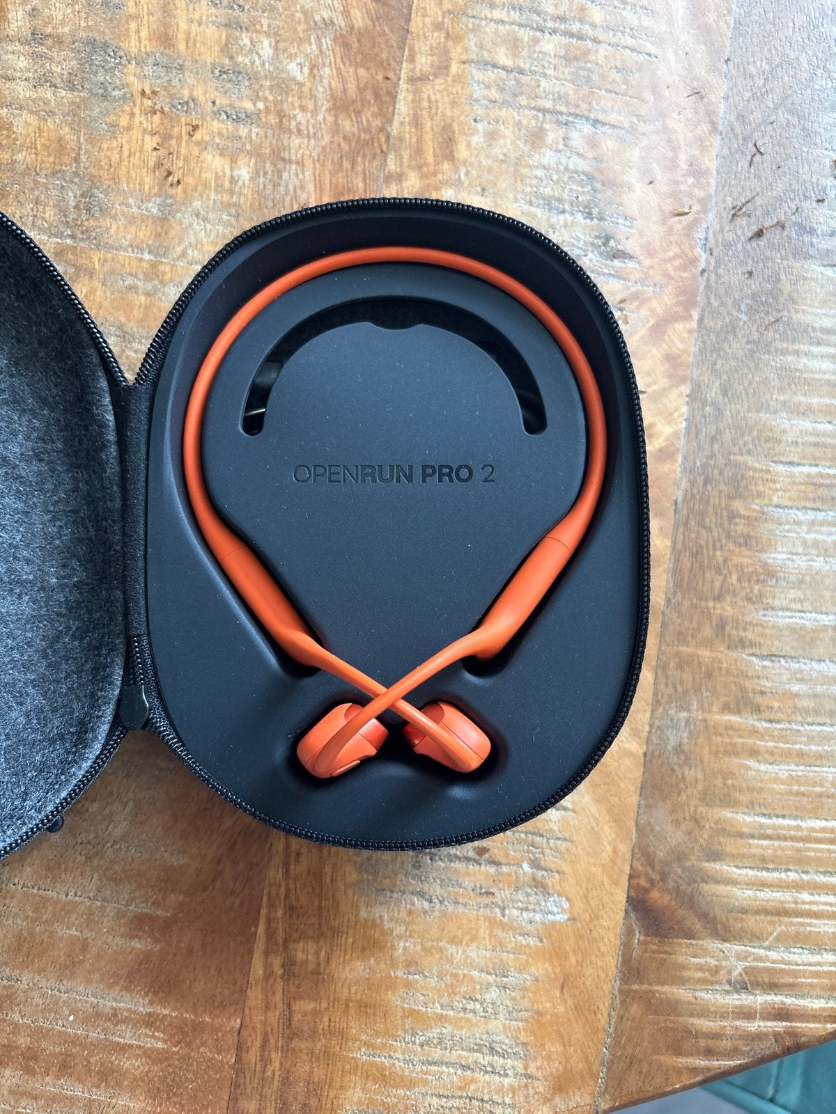 Shokz OpenRun Pro 2 Bone Conduction Koptelefoon Oranje, Audio, Tv en Foto, Koptelefoons, Zo goed als nieuw, Bone conduction, Shokz