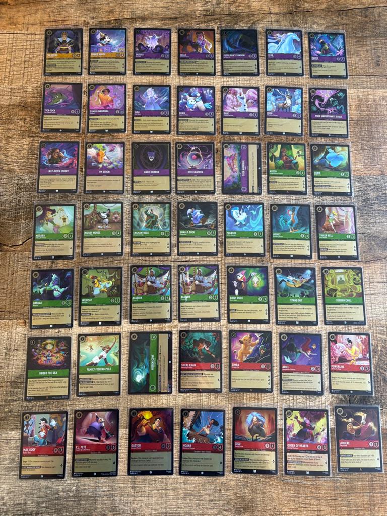 Disney Lorcana: Diverse FOIL kaarten Fabled, Ophalen of Verzenden, Zo goed als nieuw, Meerdere kaarten, Foil