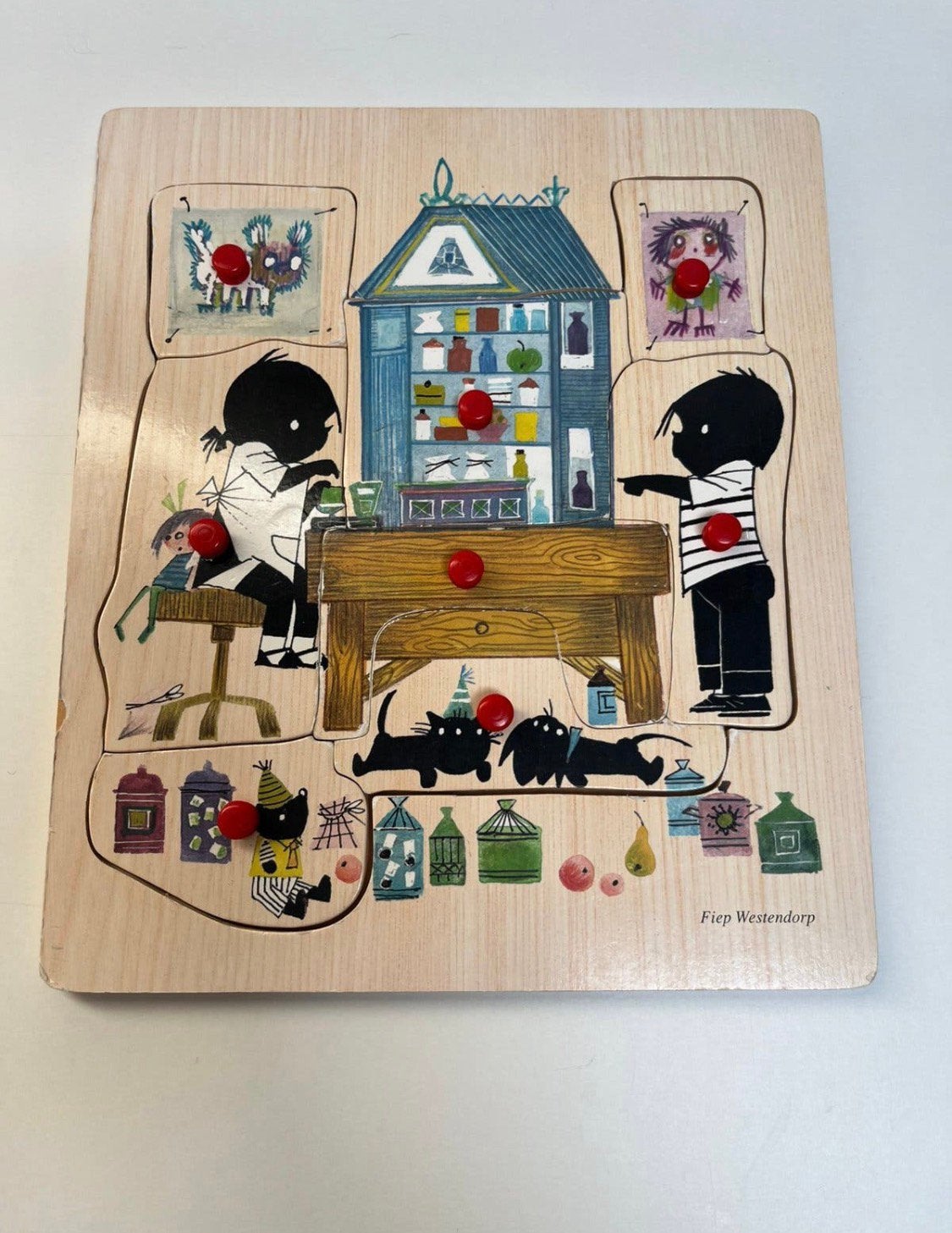 Vintage Fiep Westendorp hout puzzle, Ophalen, 10 tot 50 stukjes, Zo goed als nieuw