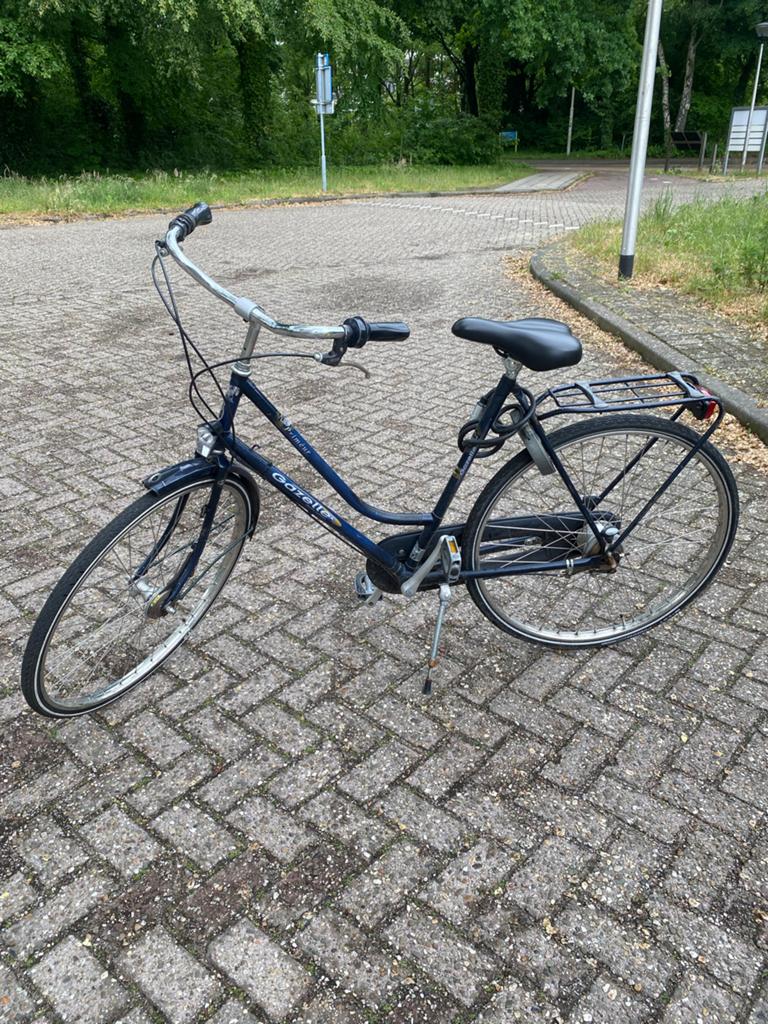 Blauwe Gazelle stadsfiets - Uitstekende staat, Ophalen, Velgrem, Versnellingen, Zo goed als nieuw