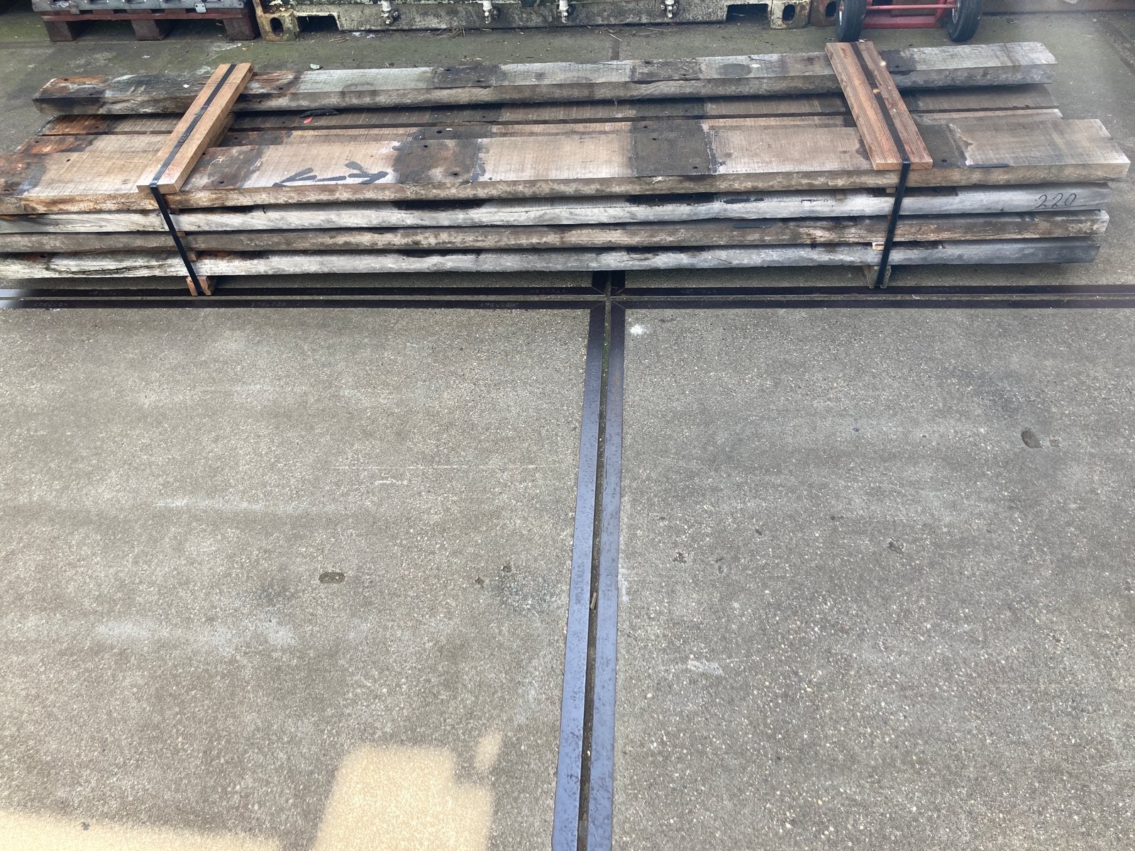 220 Azobe zware planken gebruikt, Ophalen, Zo goed als nieuw, 250 cm of meer, Planken