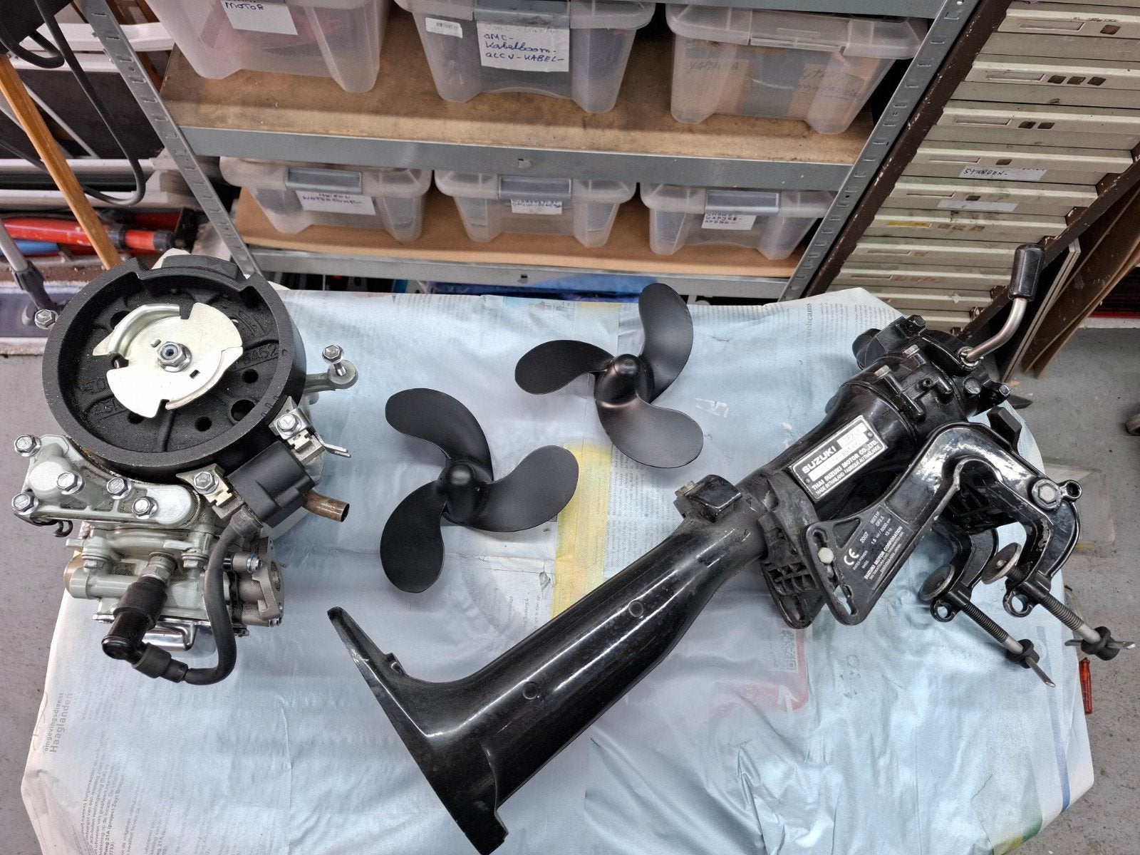 Suzuki 2.5 pk 4 tackt onderdelen., Ophalen of Verzenden, Gebruikt, Motor en Techniek