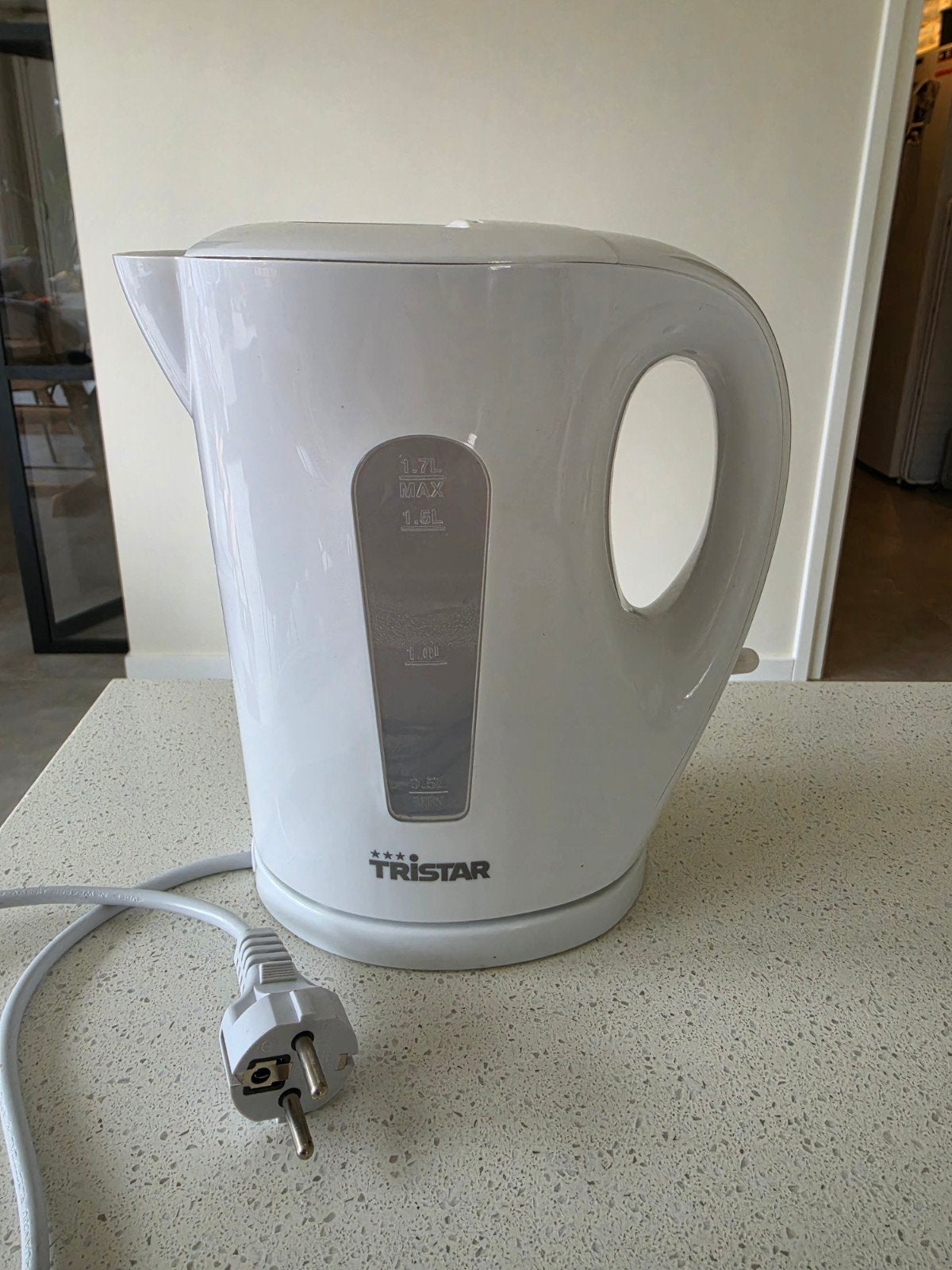 Tristar waterkoker - 1.7L - Wit, 1 tot 2 liter, Ophalen, Gebruikt