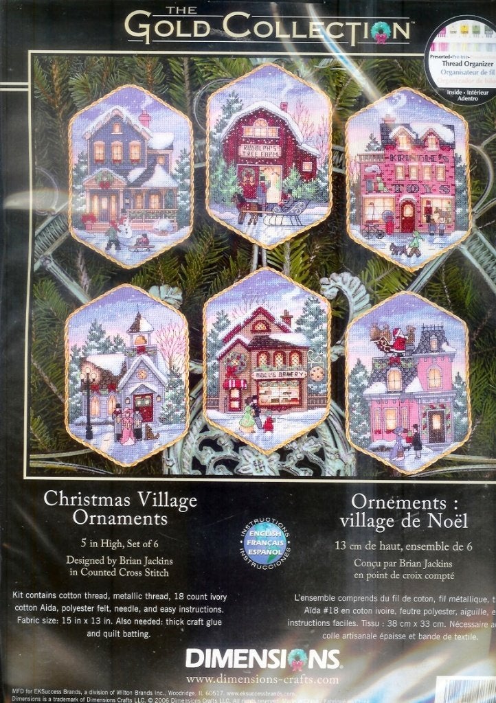 Cado dimensions borduurpakket CHRISTMAS VILLAGE ORNAMENT, Ophalen of Verzenden, Nieuw, Handborduren, Borduurpakket