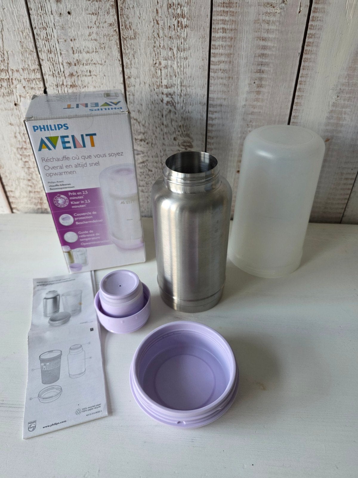Flessenopwarmset van Avent, Ophalen, Zo goed als nieuw, Flessen- of potjesverwarmer, Philips Avent