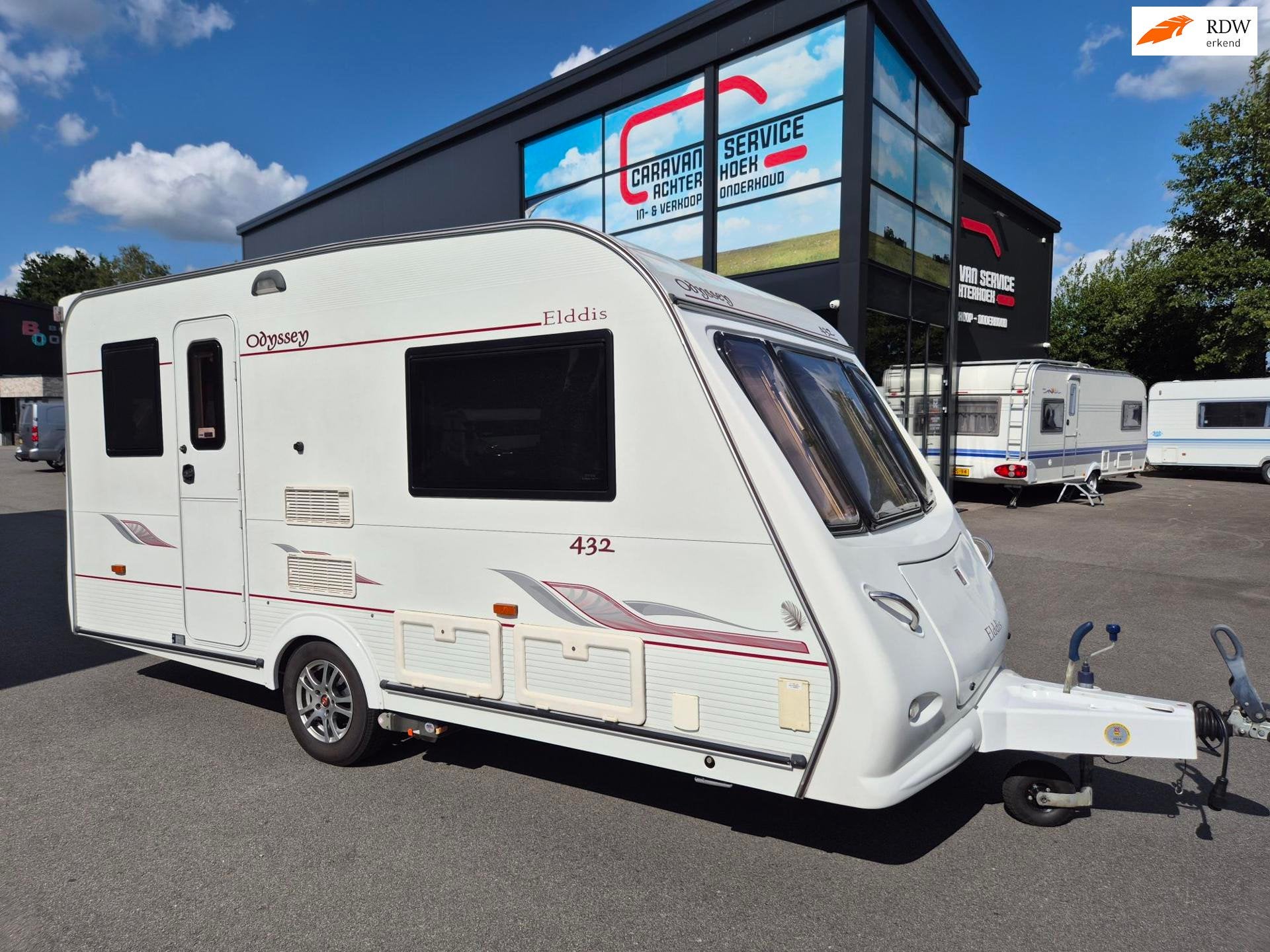 Elddis 432 Enkele bedden of XXL bed Vol aut. mover Nieuw sta, Elddis, Bedrijf, Treinzit, 4 tot 5 meter