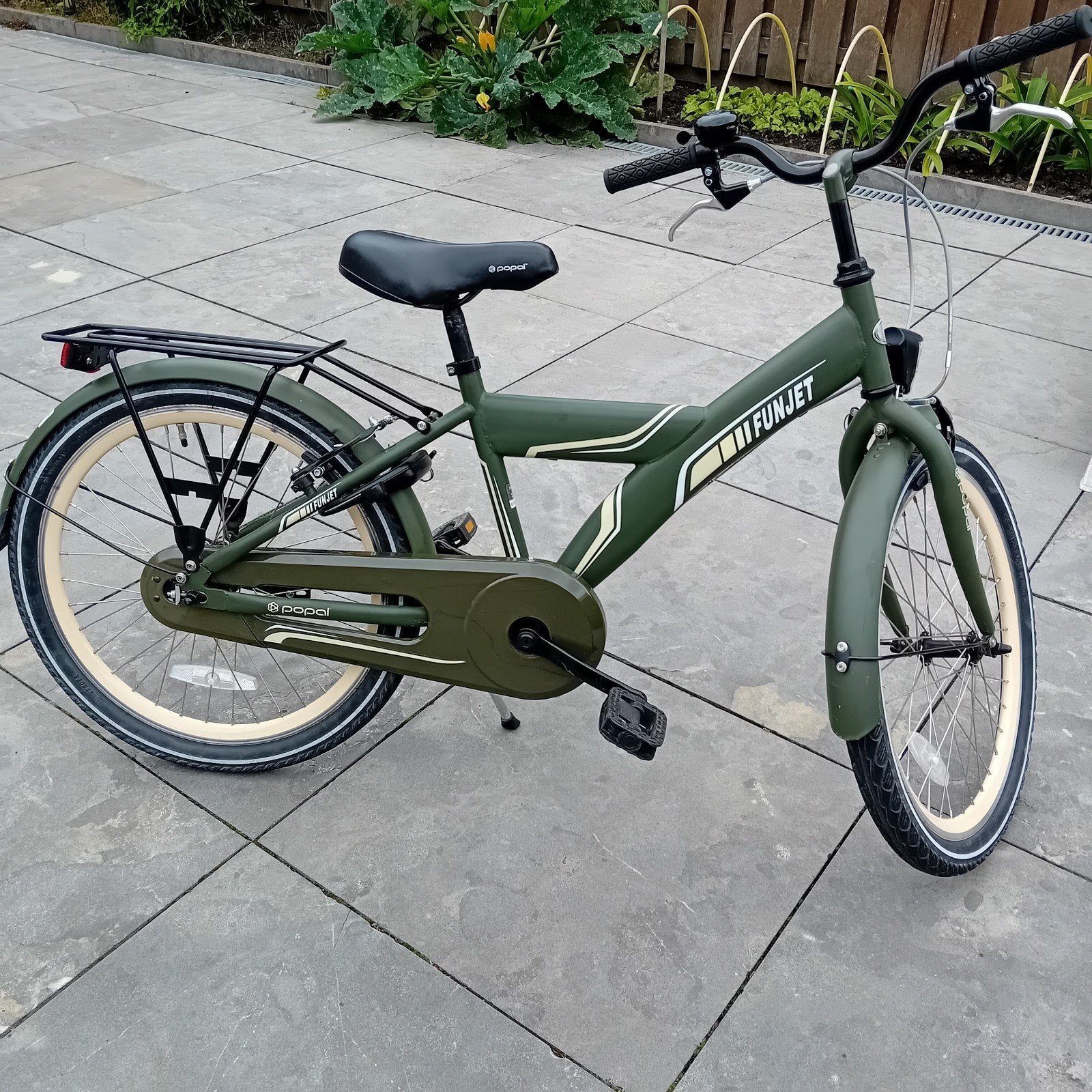 Popal Funjet Fiets 22 inch - Groen, Ophalen, 22 inch, Popal funjet, Handrem