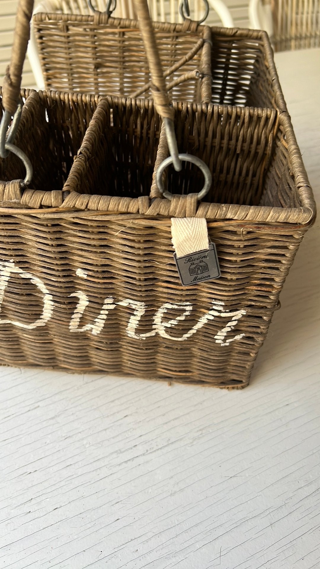 Riviera maison  borden-bestek-servetten mand, Meerdere vakken, Ophalen of Verzenden, Zo goed als nieuw