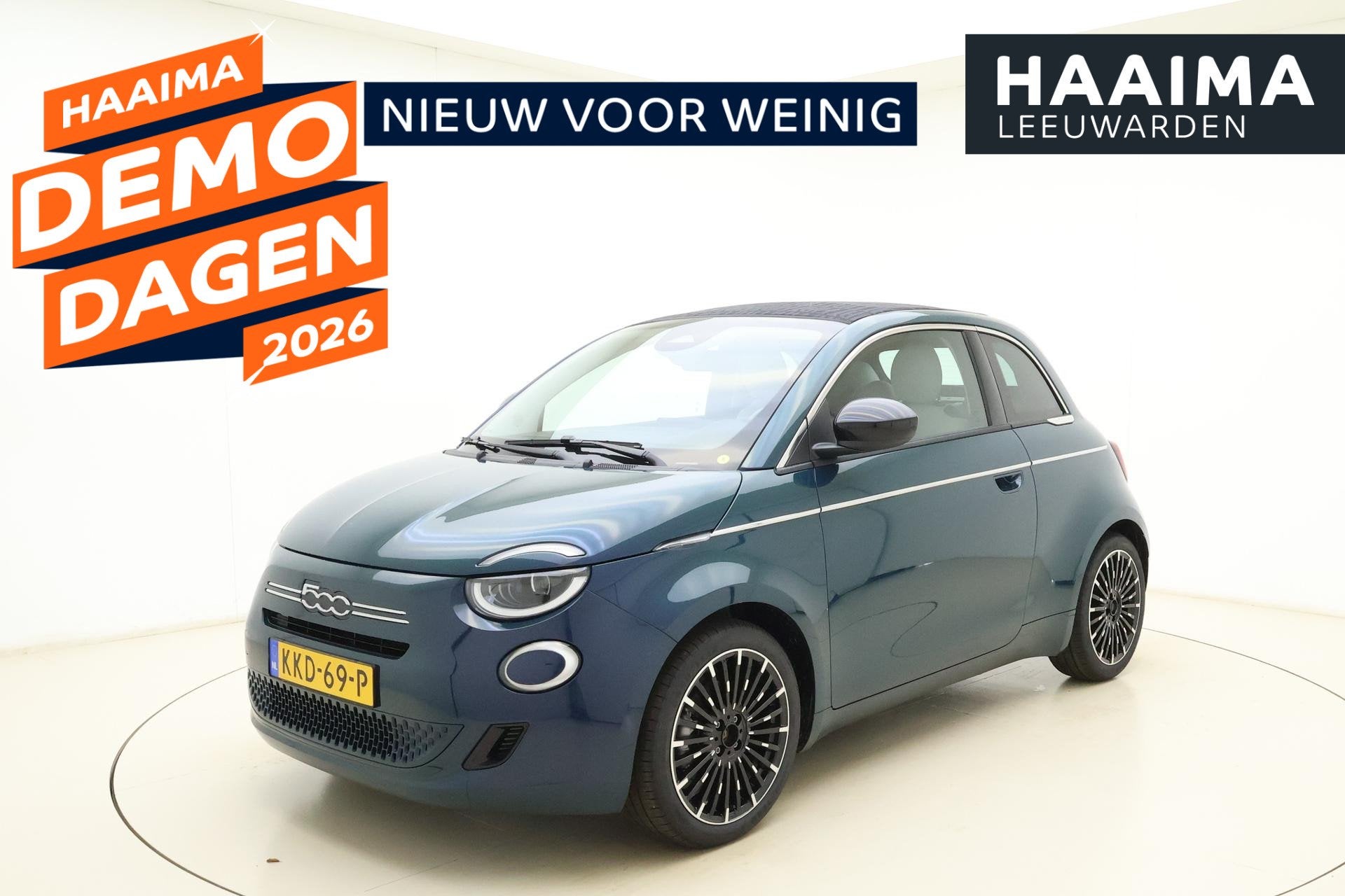 Fiat 500 1.0 Hybrid La Prima | Cabrio | Lederen bekleding |
