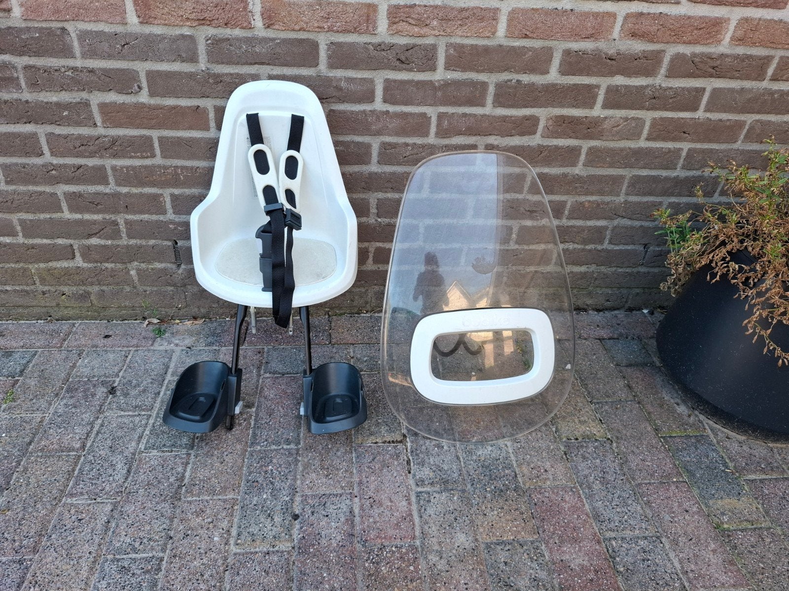 Bobike voorzitje met windscherm - Gebruikt, Fietsen en Brommers, Ophalen, Voorzitje, Bobike, Gebruikt