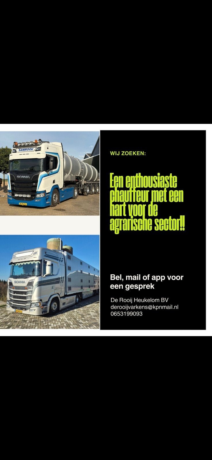 agrarisch CE chauffeur gezocht, Vacatures