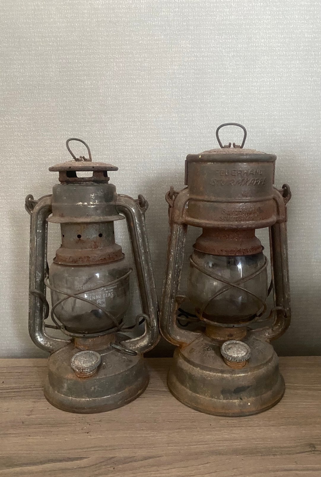 Feuerhand stormlamp 2x, Antiek en Kunst, Ophalen of Verzenden