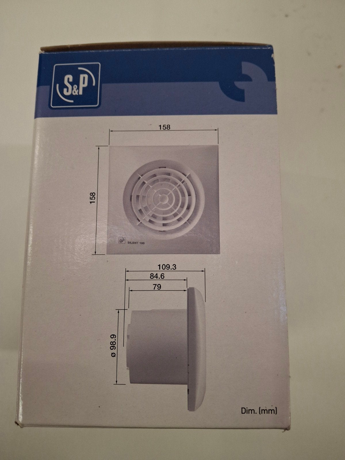 S&P Silent 100 CZ Ventilator - Nieuw in doos, Ventilator, Soler & Palau, Nieuw, Ophalen of Verzenden
