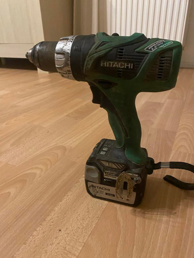 Hitachi 14.4V Li-ion Boor- en Schroefmachine, Doe-het-zelf en Verbouw, Gereedschap | Boormachines, Ophalen of Verzenden, Zo goed als nieuw