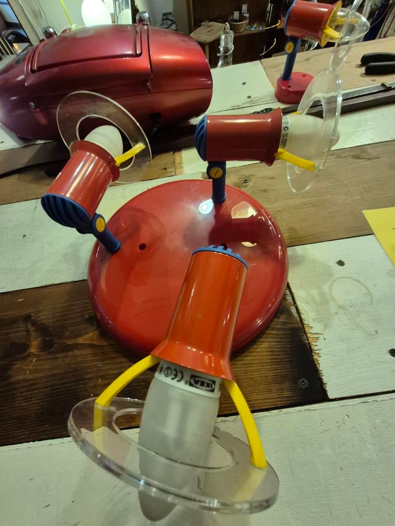 IKEA SMILA BLOMMA Plafondlamp Rood - Kinderkamer, Ophalen of Verzenden, Gebruikt, Kindvriendelijk, Speels, Modern