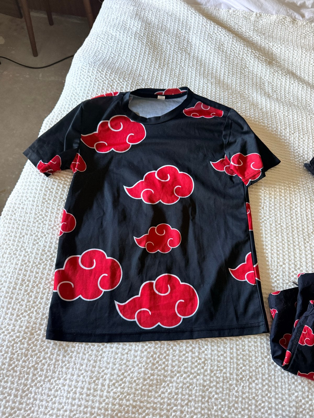 Strandset: Zwemshirt en Zwemshort met rode wolkenprint, Ophalen of Verzenden, Overige maten, Zwart, Zwemshort