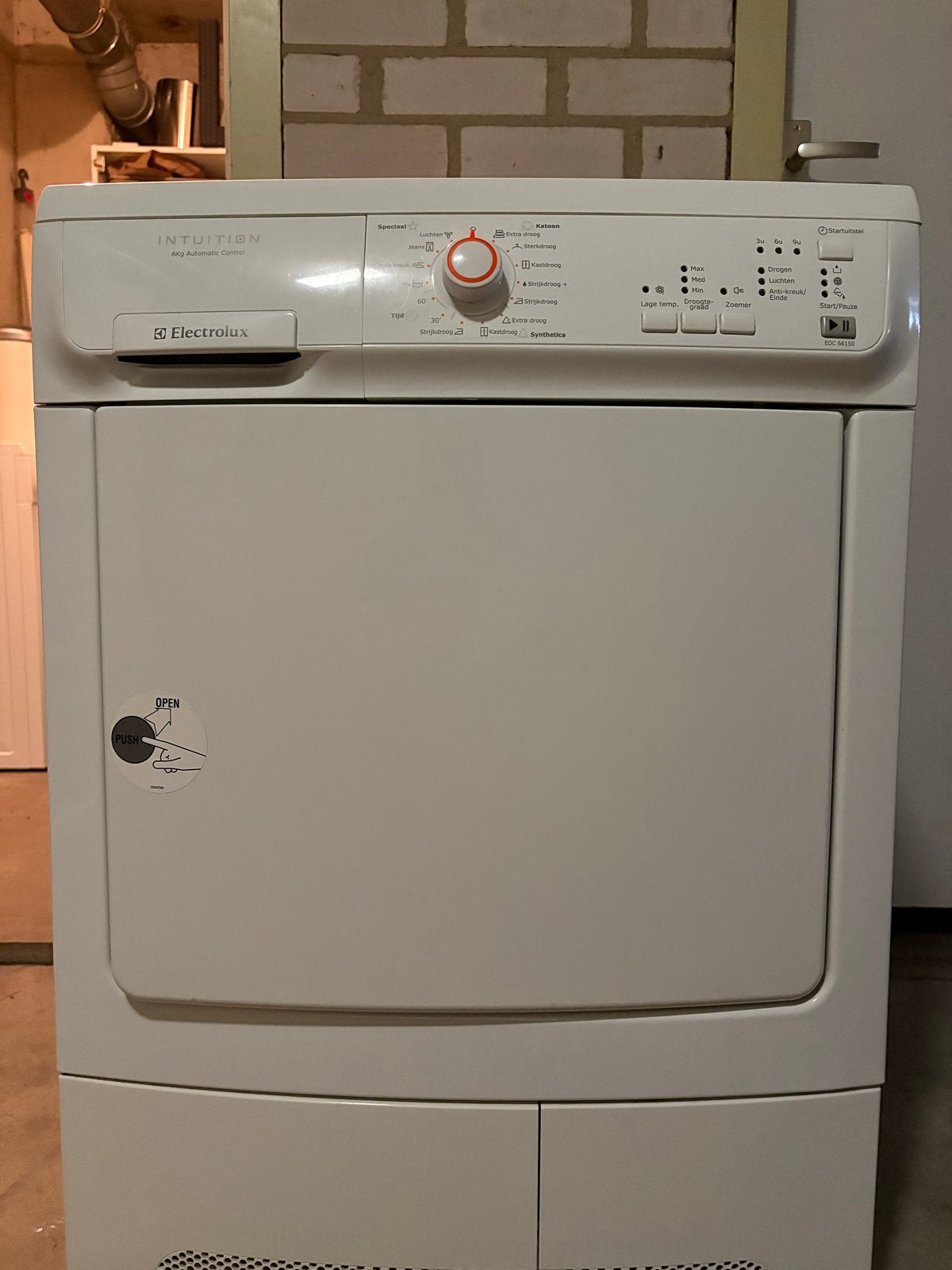 Electrolux Intuition Wasdroger - 6kg Automatic Control, Ophalen, 6 tot 8 kg, Gebruikt, Luchtafvoer