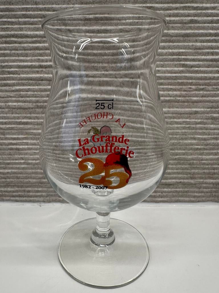 La Chouffe glas 25 jaar 1982-2007, Ophalen of Verzenden, Zo goed als nieuw, Glas of Glazen, Overige merken